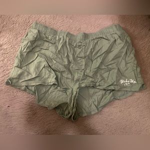 PINK Mint Green ‘Wake Up and Glow’ Sleep Shorts
